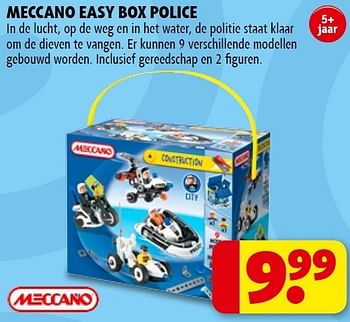 Promoties Meccano easy box police - Meccano - Geldig van 01/11/2011 tot 06/11/2011 bij Kruidvat