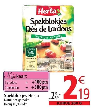 Promoties Spekblokjes herta - Herta - Geldig van 02/11/2011 tot 08/11/2011 bij Match