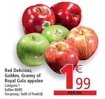 Promoties Red delicious, golden, granny of royal gala appelen - Huismerk - Match - Geldig van 02/11/2011 tot 08/11/2011 bij Match