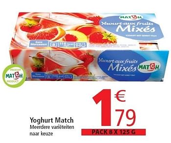 Promotions Yoghurt match - Match - Valide de 02/11/2011 à 08/11/2011 chez Match