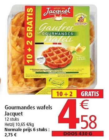 Promoties Gourmandes wafels jacquet - Jacquet - Geldig van 02/11/2011 tot 08/11/2011 bij Match