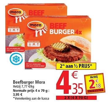 Promoties Beefburger mora - Mora - Geldig van 02/11/2011 tot 08/11/2011 bij Match