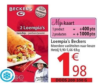Promoties Loempia`s beckers - Beckers - Geldig van 02/11/2011 tot 08/11/2011 bij Match