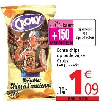 Promoties Echte chips op oude wijze croky - Croky - Geldig van 02/11/2011 tot 08/11/2011 bij Match