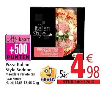 Promoties Pizza italian style sodebo - Sodebo - Geldig van 02/11/2011 tot 08/11/2011 bij Match