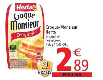 Promotions Croque-monsieur herta - Herta - Valide de 02/11/2011 à 08/11/2011 chez Match