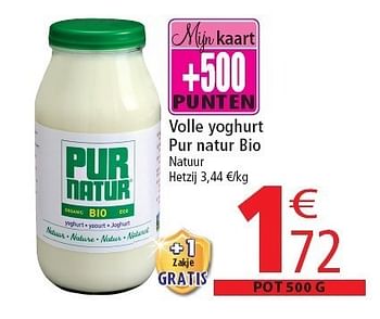 Promoties Volle yoghurt pur natur bio - Pur Natur - Geldig van 02/11/2011 tot 08/11/2011 bij Match