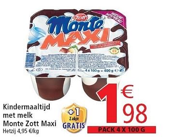 Promoties Kindermaaltijd met melk monte zott maxi - Zott Monte - Geldig van 02/11/2011 tot 08/11/2011 bij Match
