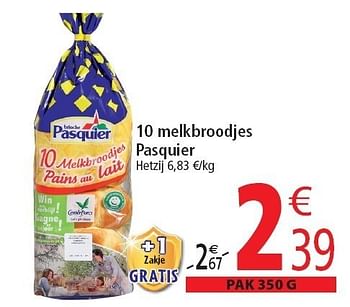 Promoties 10 melkbroodjes pasquier - Brioche pasquier - Geldig van 02/11/2011 tot 08/11/2011 bij Match