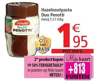 Promoties Hazelnootpasta duo penotti - Penotti - Geldig van 02/11/2011 tot 08/11/2011 bij Match