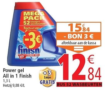 Promotions Power gel all in 1 finish - Finish - Valide de 02/11/2011 à 08/11/2011 chez Match