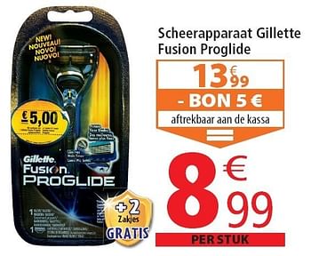 Promoties Scheerapparaat gillette fusion proglide - Gillette - Geldig van 02/11/2011 tot 08/11/2011 bij Match
