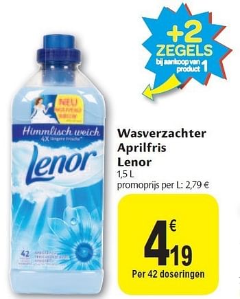 Promoties Wasverzachter aprilfris lenor - Lenor - Geldig van 02/11/2011 tot 08/11/2011 bij Carrefour