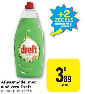 Promoties Afwasmiddel met aloë vera dreft - Dreft - Geldig van 02/11/2011 tot 08/11/2011 bij Carrefour