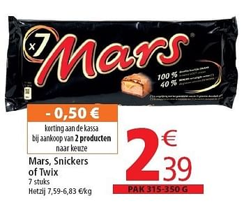 Promotions Mars, snickers of twix - Mars - Valide de 02/11/2011 à 08/11/2011 chez Match