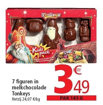 Promoties 7 figuren in melkchocolade tonkeys - Tonkeys - Geldig van 02/11/2011 tot 08/11/2011 bij Match