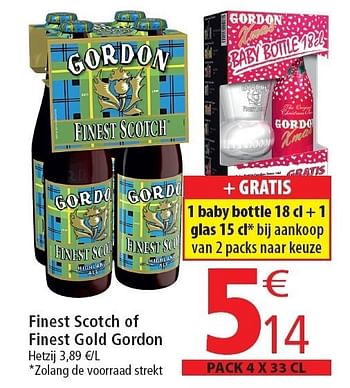 Promoties Finest scotch of finest gold gordon - Gordon - Geldig van 02/11/2011 tot 08/11/2011 bij Match