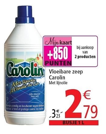 Promoties Vloeibare zeep carolin - Carolin - Geldig van 02/11/2011 tot 08/11/2011 bij Match