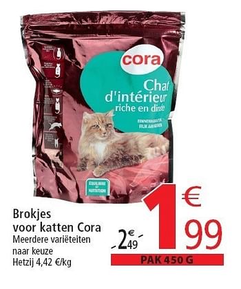 Promoties Brokjes voor katten cora - Cora - Geldig van 02/11/2011 tot 08/11/2011 bij Match