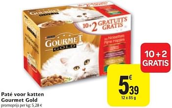 Promoties Paté voor katten gourmet gold - Gourmet - Geldig van 02/11/2011 tot 08/11/2011 bij Carrefour