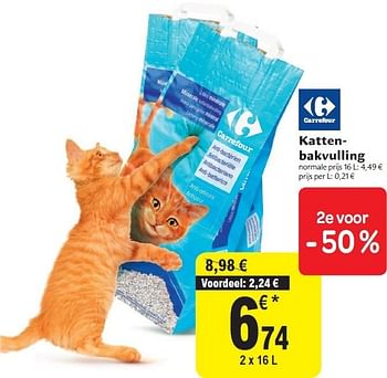Promoties Kattenbakvulling - Carrefour - Geldig van 02/11/2011 tot 08/11/2011 bij Carrefour