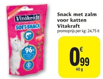 Promoties Snack met zalm voor katten vitakraft - Vitakraft - Geldig van 02/11/2011 tot 08/11/2011 bij Carrefour