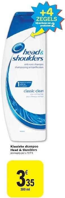 Promoties Klassieke shampoo head & shoulders - Head & Shoulders - Geldig van 02/11/2011 tot 08/11/2011 bij Carrefour