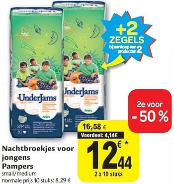 Promoties Nachtbroekjes voor jongens pampers - Pampers - Geldig van 02/11/2011 tot 08/11/2011 bij Carrefour