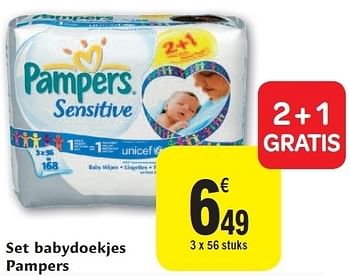 Promoties Set babydoekjes pampers - Pampers - Geldig van 02/11/2011 tot 08/11/2011 bij Carrefour