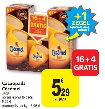 Promoties Cacaopads cécémel - Cecemel - Geldig van 02/11/2011 tot 08/11/2011 bij Carrefour