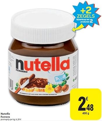 Promoties Nutella ferrero - Nutella - Geldig van 02/11/2011 tot 08/11/2011 bij Carrefour