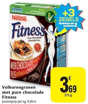 Promotions Volkorengranen met pure chocolade fitness - Nestlé - Valide de 02/11/2011 à 08/11/2011 chez Carrefour