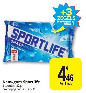 Promoties Kauwgom sportlife - Sportlife - Geldig van 02/11/2011 tot 08/11/2011 bij Carrefour