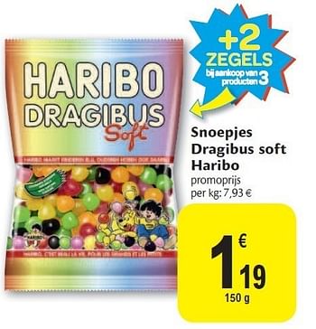 Promoties Snoepjes dragibus soft haribo - Haribo - Geldig van 02/11/2011 tot 08/11/2011 bij Carrefour