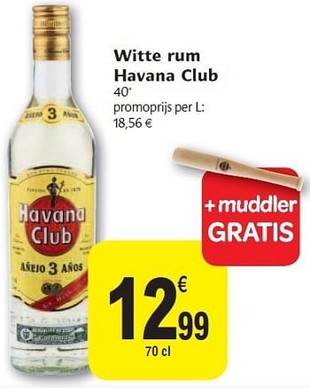 Promoties Witte rum havana club - Havana club - Geldig van 02/11/2011 tot 08/11/2011 bij Carrefour