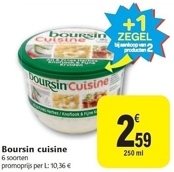 Promoties Boursin cuisine - Boursin - Geldig van 02/11/2011 tot 08/11/2011 bij Carrefour