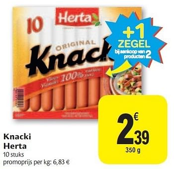 Promoties Knacki herta - Herta - Geldig van 02/11/2011 tot 08/11/2011 bij Carrefour