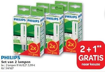 Promoties Set van 2 lampen - Philips - Geldig van 02/11/2011 tot 12/11/2011 bij Carrefour