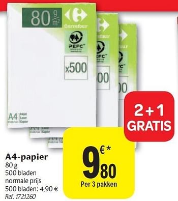 Promoties A4-papier - Carrefour - Geldig van 02/11/2011 tot 12/11/2011 bij Carrefour