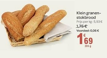 Promoties Klein granenstokbrood - Huismerk - Carrefour  - Geldig van 02/11/2011 tot 15/11/2011 bij Carrefour