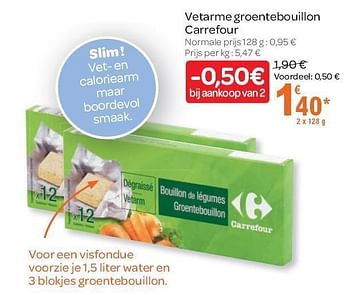 Promoties Vetarme groentebouillon carrefour - Carrefour - Geldig van 02/11/2011 tot 15/11/2011 bij Carrefour