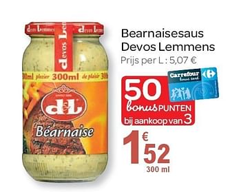 Promoties Bearnaisesaus devos lemmens - Devos Lemmens - Geldig van 02/11/2011 tot 15/11/2011 bij Carrefour