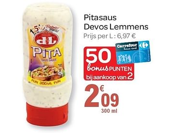 Promoties Pitasaus devos lemmens - Devos Lemmens - Geldig van 02/11/2011 tot 15/11/2011 bij Carrefour