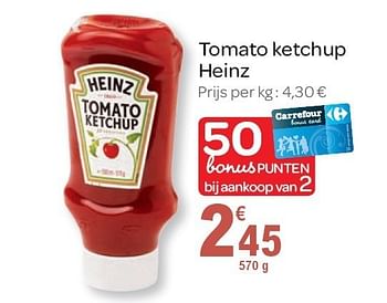 Promoties Tomato ketchup heinz - Heinz - Geldig van 02/11/2011 tot 15/11/2011 bij Carrefour