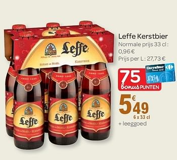 Promotions Leffe kerstbier - Leffe - Valide de 02/11/2011 à 15/11/2011 chez Carrefour