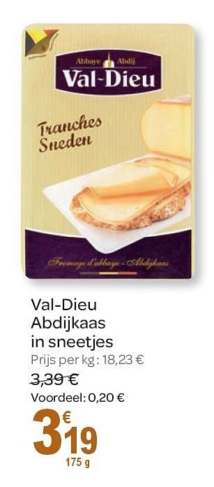 Promoties Val-dieu abdijkaas in sneetjes - Val Dieu - Geldig van 02/11/2011 tot 15/11/2011 bij Carrefour