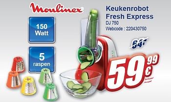 Promoties Keukenrobot fresh express dj 750 - Moulinex - Geldig van 02/11/2011 tot 15/11/2011 bij Eldi