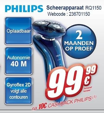 Promoties Scheerapparaat rq1150 - Philips - Geldig van 02/11/2011 tot 15/11/2011 bij Eldi
