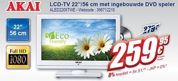 Promoties Lcd-tv met ingebouwde dvd speler - Akai - Geldig van 02/11/2011 tot 15/11/2011 bij Eldi