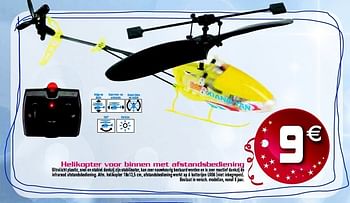 Promotions Helikopter voor binnen met afstandsbediening - Produit maison - Gifi - Valide de 02/11/2011 à 20/11/2011 chez Gifi